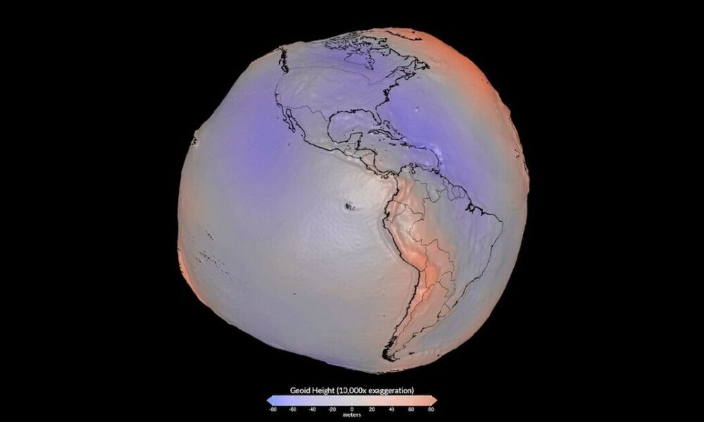 Nasa mostra imagem inédita da Terra em forma de geoide